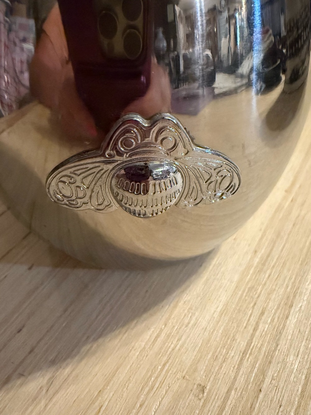 Source Unknown Silver Decorative Bee Accent